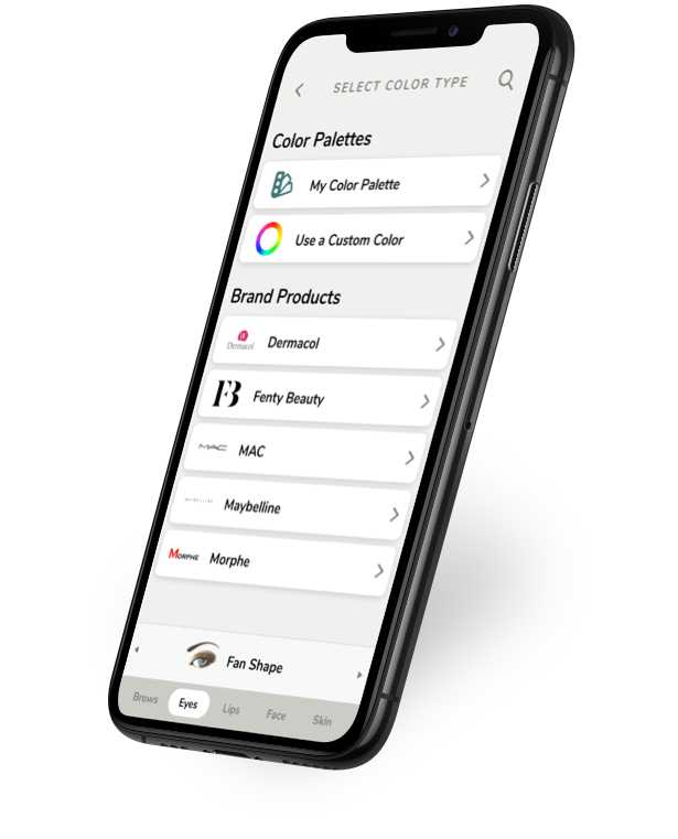 Mobile App Screen - Products and Brands